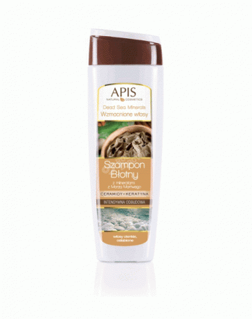 Apis Dead Sea Minerals szampon błotny z minerałami Morza Martwego ceramidy + keratyna 250 ml