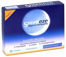 Snoreeze plastry na nos dla chrapiących x 10 szt (rozmiar mały/średni)