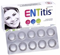 Entitis x 30 pastylek do ssania o smaku miętowym
