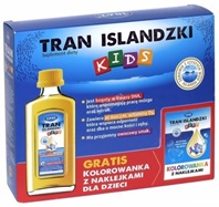 Tran islandzki Lysi KIDS owocowy 240 ml + kolorowanka GRATIS !!!