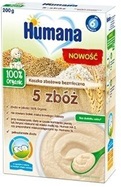 Humana kaszka bezmleczna 5 zbóż 100% Organic 200 g
