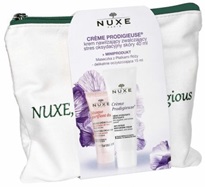 Nuxe promocyjny zestaw creme prodigieuse - krem nawilżający zwalczający stres oksydacyjny do skóry normalnej i mieszanej 40 ml + maseczka z płatkami róży 15 ml + kosmetyczka GRATIS !!!