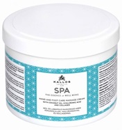 Kallos SPA - krem do masażu rąk i nóg z olejem kokosowym, kwasem hialuronowym i kolagenem 500 ml