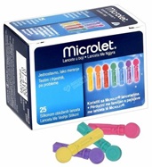 Lancet microlet kolorowe x  25 szt