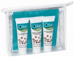 Oillan family promocyjny zestaw - szampon, żel do mycia i kąpieli 3w1 40 ml + mleczko łagodząco - nawilżające 40 ml + kojąco - ochronna emulsja do twarzy i ciała SPF30 - 40 ml