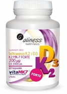 Aliness Witamina K2 FORTE MK-7 200 µg z Natto + D3 x 60 kaps