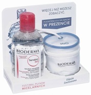 Bioderma promocyjny zestaw - Sensibio h2o - płyn micelarny do oczyszczania twarzy i zmywania makijażu 250 ml + podróżne etui na waciki GRATIS !!!