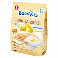 Bobovita PORCJA ZBÓŻ kaszka mleczna 3 zboża gruszkowa po 8 miesiącu 210 g