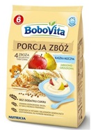 Bobovita PORCJA ZBÓŻ kaszka mleczna 4 zboża - jabłkowo-gruszkowa po 6 miesiącu 210 g