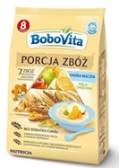Bobovita PORCJA ZBÓŻ kaszka mleczna 7 zbóż wieloowocowa po 8 miesiącu 210 g