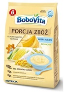 Bobovita PORCJA ZBÓŻ kaszka mleczna kukurydziano-ryżowa bananowa po 6 miesiącu 210 g