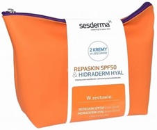 Sesderma promocyjny zestaw - Repaskin liposomowy żel-krem ochronny do twarzy spf 50+ 50 ml + Hidraderm Hyal krem do twarzy 50 ml + elegancka kosmetyczka GRATIS !!!