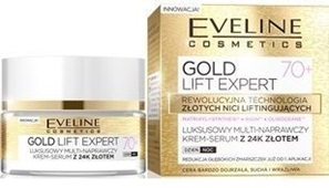 Eveline Gold Lift Expert 70+ luksusowy multi-naprawczy krem-serum z 24k złotem 50 ml