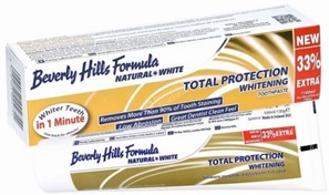 Beverly Hills Formula Natural White Total Protection Whitening wybielająca pasta do zębów 75 ml + 25 ml GRATIS !!!