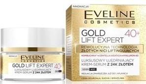 Eveline Gold Lift Expert 40+ luksusowy ujędrniający krem-serum z 24k złotem 50 ml