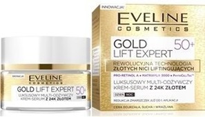 Eveline Gold Lift Expert 50+ luksusowy multi-odżywczy krem-serum z 24k złotem 50 ml