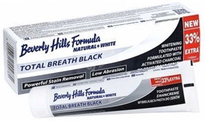 Beverly Hills Formula Natural White wybielająca pasta do zębów z węglem aktywnym 75 ml + 25 ml GRATIS !!!