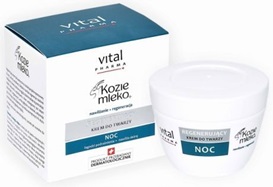 Vital pharma kozie mleko+ regenerujący krem do twarzy na noc 50 ml