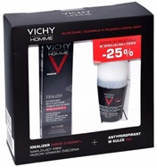 Vichy Homme Idealizer promocyjny zestaw - krem-żel nawilżający dla mężczyzn (zarost 3-dniowy i dłuższy) 50 ml + dezodorant w kulce dla mężczyzn 50 ml GRATIS !!!