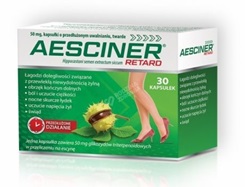 Aesciner Retard 50 mg x 60 kapsułek o przedłużonym uwalnianiu