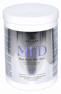 Kallos MED Deep Repair - maska do włosów suchych z keratyną, kolagenem, kwasem hialuronowym 1000 ml