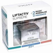 Vichy Liftactive Supreme promocyjny zestaw - przeciwzmarszczkowy krem na dzień do cery suchej 50 ml + dwie maski mineralne GRATIS !!!