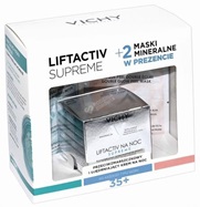 Vichy Liftactive Supreme promocyjny zestaw - krem przeciwzmarszczkowy na noc 50 ml + dwie maski mineralne GRATIS !!!