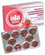 Isla - junior x 20 pastylek do ssania o smaku truskawkowym