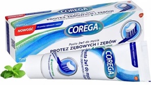 Corega pasta 2w1 do mycia protez zębowych i zębów 75 ml