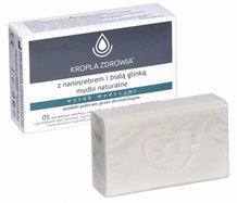 Kropla Zdrowia mydło naturalne w kostce z nanosrebrem i białą glinką 100 g