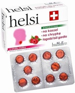 Helsi x 30 pastylek do ssania o smaku malinowym