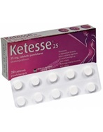 Ketesse 25 mg x 20 tabl powlekanych