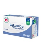 Rękawice nitrylowe bezpudrowe rozmiar M x 100 szt (Apteczka ABC)