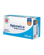 Rękawice lateksowe bezpudrowe rozmiar L x 100 szt (Apteczka ABC)