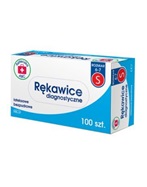 Rękawice lateksowe bezpudrowe rozmiar S x 100 szt (Apteczka ABC)