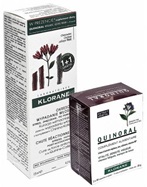 Klorane kuracja wzmacniająca przeciw wypadaniu włosów z kompleksem chinina - kofeina 125 ml + Quinoral kapsułki wzmacniające włosy x 60 kaps GRATIS!!!