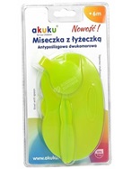 Akuku miseczka dwukomorowa z łyżeczką (A0303)