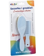 Akuku szczotka i grzebień z naturalnym włosiem (A0307)