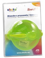 Akuku miseczka z przyssawką i łyżeczką (A0304)