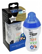 Tommee Tippee butelka dekorowana niebieska 3m+ 340 ml