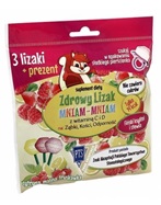Zdrowy lizak mniam-mniam  x 3 lizaki (cytryna, malina, truskawka) + PREZENT słodki pierścionek !!!