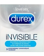Prezerwatywy durex - Invisible dla większej bliskości x 3 szt