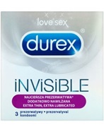 Prezerwatywy durex - Invisible nawilżana x 3 szt