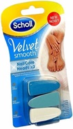 Scholl Velvet Smooth wymienne nasadki do elektronicznego systemu do pielęgnacji paznokci  x 3 szt