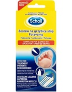 Scholl zestaw na grzybicę stóp - aplikator na grzybicę stóp 4 ml + spray do obuwia 10 ml