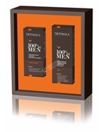 Dermika promocyjny zestaw 100% for Men - krem przeciw zmarszczkom i bruzdom na dzień i noc 50+ 50 ml + balsam po goleniu 40 ml GRATIS!!!