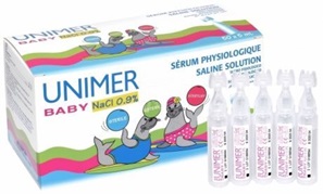 Unimer baby NaCl (sól fizjologiczna) 0,9% 50 amp x 5 ml