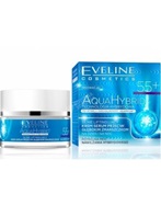 Eveline Aqya Hybrid 55+ silnie liftingujący krem-serum przeciw głębokim zmarszczkom na dzień i na noc 50 ml