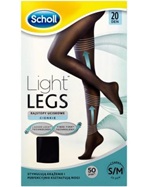 Scholl Light Legs rajstopy uciskowe cienkie 20 Den rozmiar S/M x 1 szt (czarne)