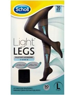 Scholl Light Legs rajstopy uciskowe cienkie 20 Den rozmiar L x 1 szt (czarne)